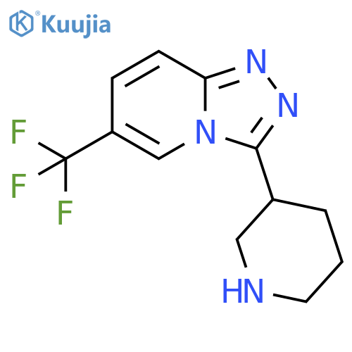 3-6-(trifluoromethyl)-1,2,4triazolo4,3-apyridin-3-ylpiperidine structure