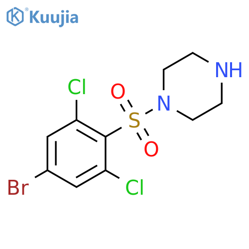 Piperazine, 1-[(4-bromo-2,6-dichlorophenyl)sulfonyl]- structure