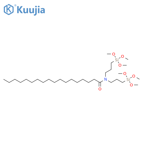 N,N-Bis3-(trimethoxysilyl)propyloctadecanamide structure