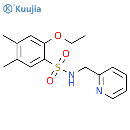 2-ethoxy-4,5-dimethyl-N-(pyridin-2-yl)methylbenzene-1-sulfonamide structure