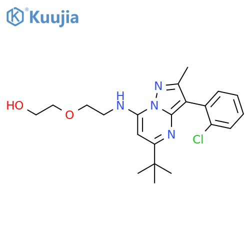 2-(2-{5-tert-butyl-3-(2-chlorophenyl)-2-methylpyrazolo1,5-apyrimidin-7-ylamino}ethoxy)ethan-1-ol structure