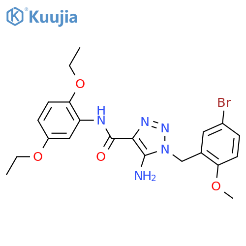 5-amino-1-(5-bromo-2-methoxyphenyl)methyl-N-(2,5-diethoxyphenyl)-1H-1,2,3-triazole-4-carboxamide structure