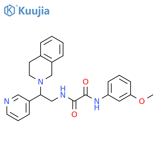 N'-(3-methoxyphenyl)-N-2-(pyridin-3-yl)-2-(1,2,3,4-tetrahydroisoquinolin-2-yl)ethylethanediamide structure
