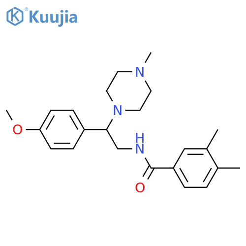 N-2-(4-methoxyphenyl)-2-(4-methylpiperazin-1-yl)ethyl-3,4-dimethylbenzamide structure