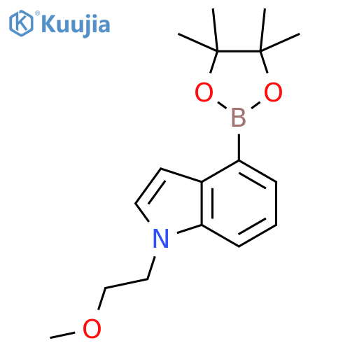1-(2-methoxyethyl)-4-(tetramethyl-1,3,2-dioxaborolan-2-yl)-1H-indole structure