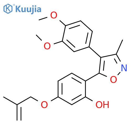 2-4-(3,4-dimethoxyphenyl)-3-methyl-1,2-oxazol-5-yl-5-(2-methylprop-2-en-1-yl)oxyphenol structure