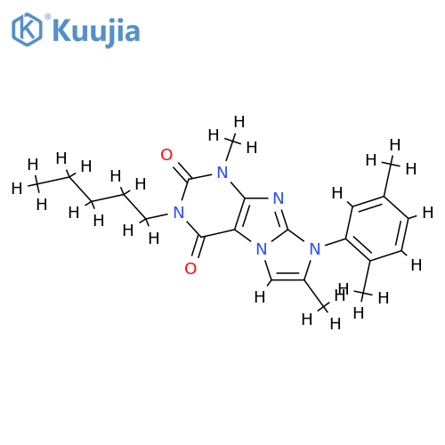 8-(2,5-dimethylphenyl)-1,7-dimethyl-3-pentyl-1H,2H,3H,4H,8H-imidazo1,2-gpurine-2,4-dione structure