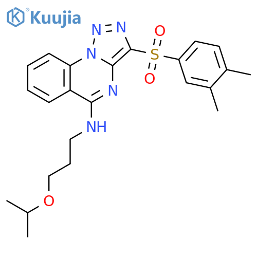 3-(3,4-dimethylbenzenesulfonyl)-N-3-(propan-2-yloxy)propyl-1,2,3triazolo1,5-aquinazolin-5-amine structure