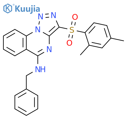 N-benzyl-3-(2,4-dimethylbenzenesulfonyl)-[1,2,3]triazolo[1,5-a]quinazolin-5-amine structure