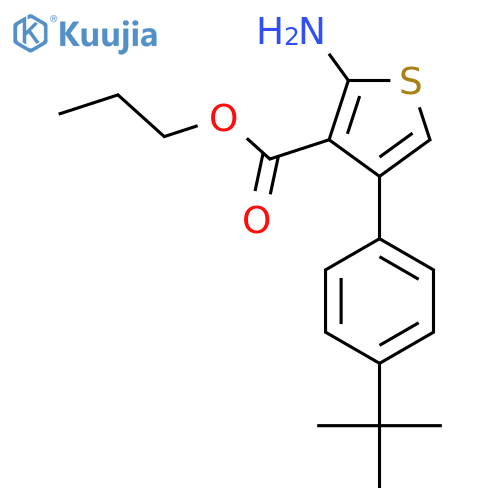 Propyl 2-amino-4-(4-tert-butylphenyl)thiophene-3-carboxylate structure