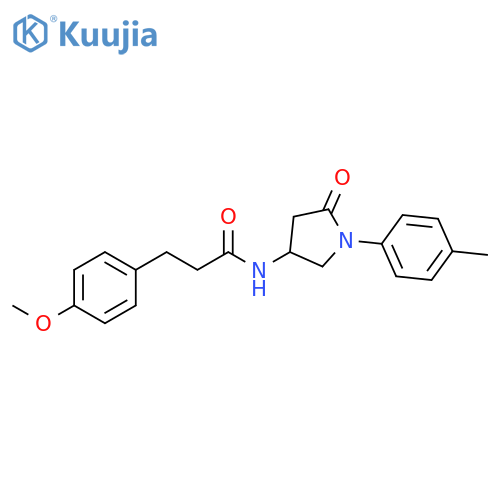 3-(4-methoxyphenyl)-N-1-(4-methylphenyl)-5-oxopyrrolidin-3-ylpropanamide structure