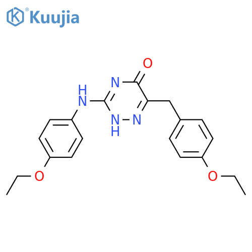 3-(4-ethoxyphenyl)amino-6-(4-ethoxyphenyl)methyl-4,5-dihydro-1,2,4-triazin-5-one structure