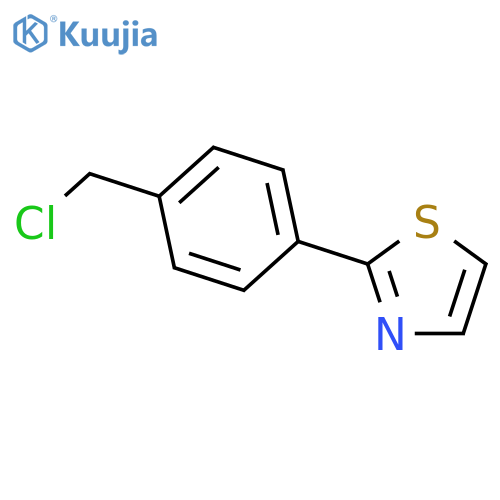 2-4-(chloromethyl)phenyl-1,3-thiazole structure
