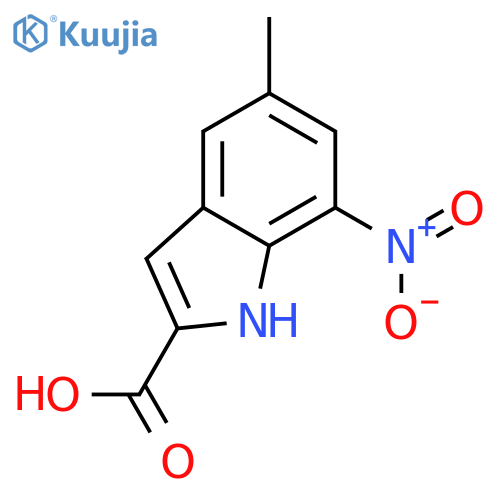 5-methyl-7-nitro-1H-indole-2-carboxylic acid structure