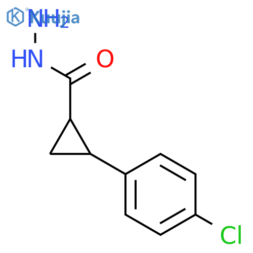 2-(4-chlorophenyl)cyclopropane-1-carbohydrazide structure