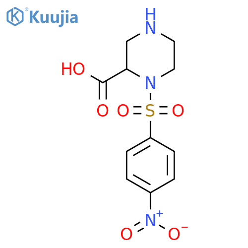 1-(4-Nitrobenzenesulfonyl)piperazine-2-carboxylic acid structure