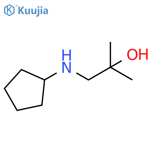 1-(cyclopentylamino)-2-methylpropan-2-ol structure