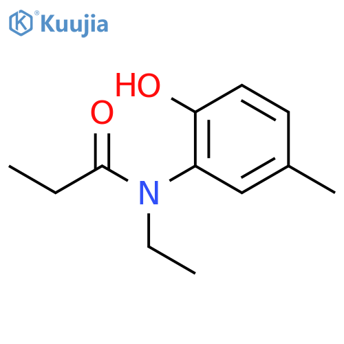 N-ethyl-N-(2-hydroxy-5-methylphenyl)propanamide structure