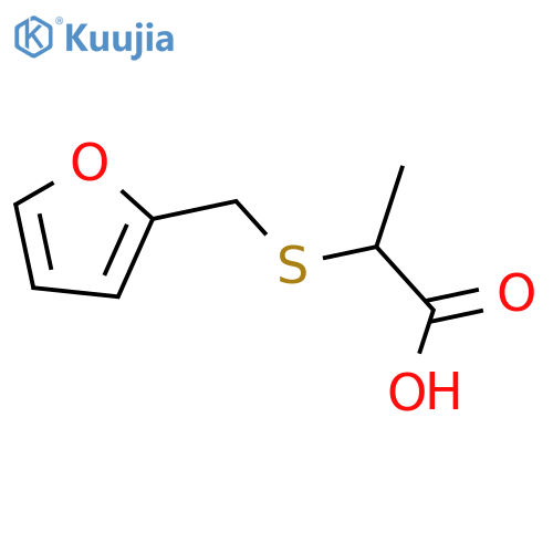 Propanoic acid,2-[(2-furanylmethyl)thio]- structure