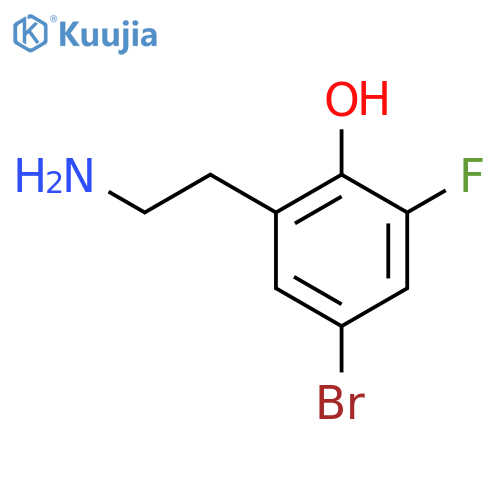 2-(2-aminoethyl)-4-bromo-6-fluorophenol structure