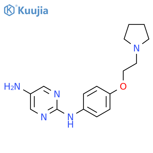N2-(4-(2-(Pyrrolidin-1-yl)ethoxy)phenyl)pyrimidine-2,5-diamine structure