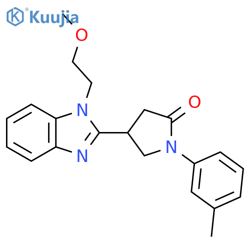 4-1-(2-methoxyethyl)-1H-1,3-benzodiazol-2-yl-1-(3-methylphenyl)pyrrolidin-2-one structure