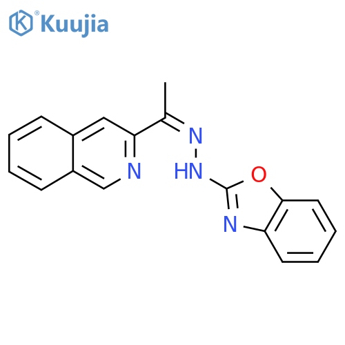 N-[(Z)-1-isoquinolin-3-ylethylideneamino]-1,3-benzoxazol-2-amine structure
