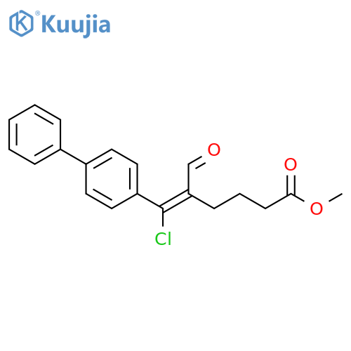 5-Hexenoic acid, 6-[1,1'-biphenyl]-4-yl-6-chloro-5-formyl-, methyl ester structure