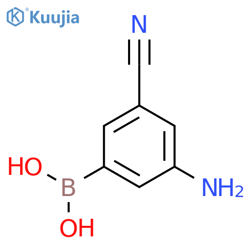 (3-Amino-5-cyanophenyl)boronic acid structure