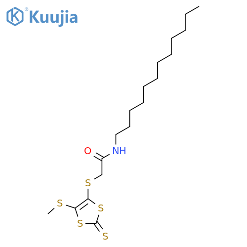 Acetamide, N-dodecyl-2-[[5-(methylthio)-2-thioxo-1,3-dithiol-4-yl]thio]- structure