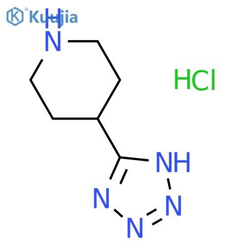 4-(2H-1,2,3,4-tetrazol-5-yl)piperidine hydrochloride structure
