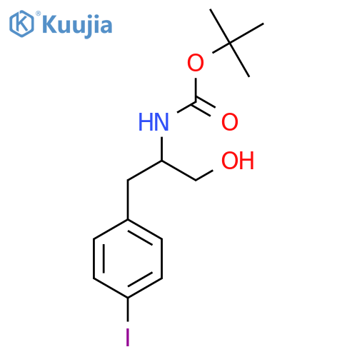 tert-butyl N-[1-hydroxy-3-(4-iodophenyl)propan-2-yl]carbamate structure