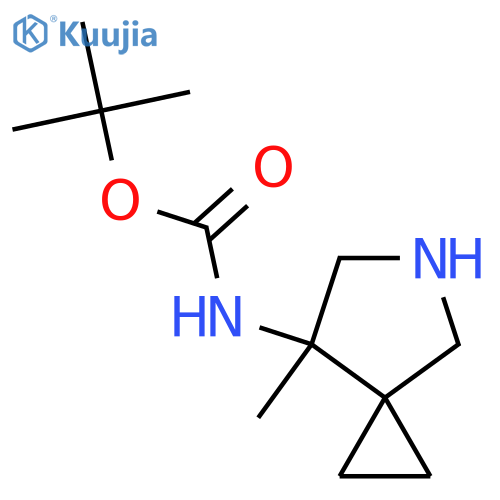 tert-butyl N-(7-methyl-5-azaspiro[2.4]heptan-7-yl)carbamate structure