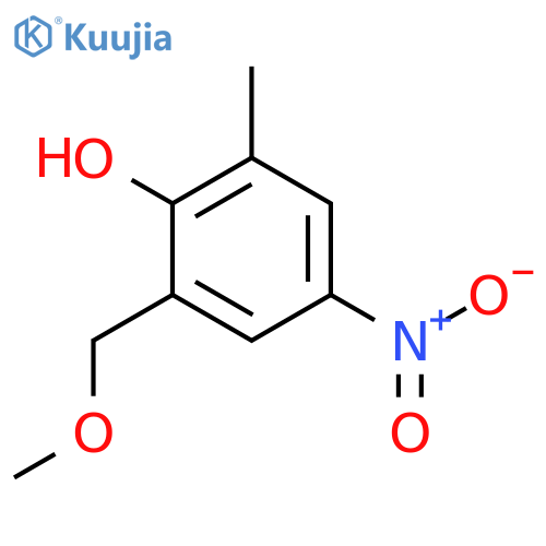 Phenol, 2-(methoxymethyl)-6-methyl-4-nitro- structure
