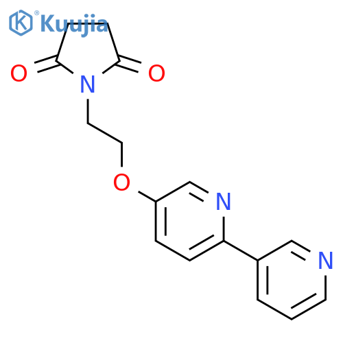 2,5-Pyrrolidinedione, 1-[2-([2,3'-bipyridin]-5-yloxy)ethyl]- structure