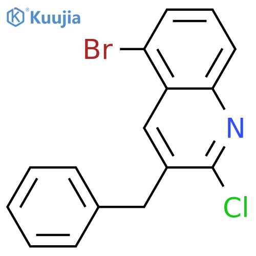 Quinoline, 5-bromo-2-chloro-3-(phenylmethyl)- structure