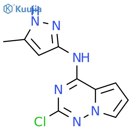 2-Chloro-N-(5-methyl-1H-pyrazol-3-yl)pyrrolo[2,1-f][1,2,4]triazin-4-amine structure