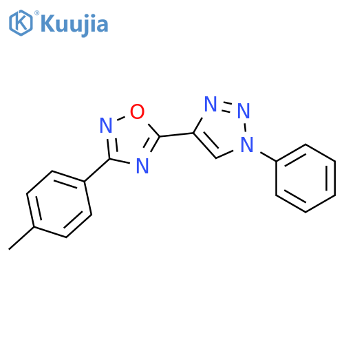 1,2,4-Oxadiazole, 3-(4-methylphenyl)-5-(1-phenyl-1H-1,2,3-triazol-4-yl)- structure