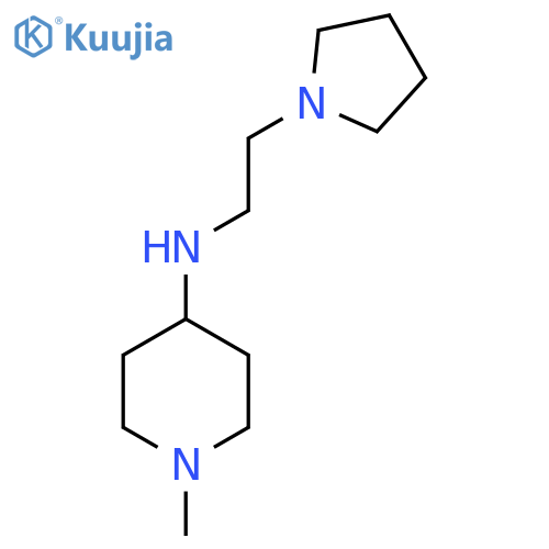 1-Methyl-N-(2-pyrrolidin-1-ylethyl)piperidin-4-amine structure