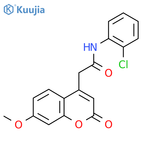 N-(2-chlorophenyl)-2-(7-methoxy-2-oxo-2H-chromen-4-yl)acetamide structure