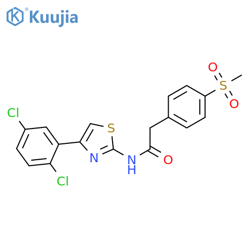 N-4-(2,5-dichlorophenyl)-1,3-thiazol-2-yl-2-(4-methanesulfonylphenyl)acetamide structure