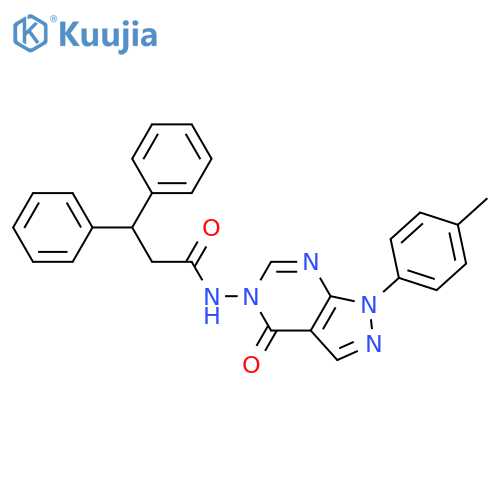 N-1-(4-methylphenyl)-4-oxo-1H,4H,5H-pyrazolo3,4-dpyrimidin-5-yl-3,3-diphenylpropanamide structure