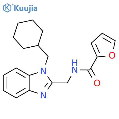 N-{1-(cyclohexylmethyl)-1H-1,3-benzodiazol-2-ylmethyl}furan-2-carboxamide structure