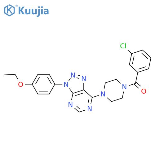 1-(3-chlorobenzoyl)-4-3-(4-ethoxyphenyl)-3H-1,2,3triazolo4,5-dpyrimidin-7-ylpiperazine structure