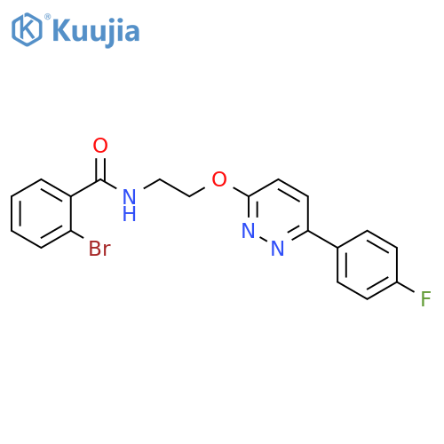 2-bromo-N-(2-{6-(4-fluorophenyl)pyridazin-3-yloxy}ethyl)benzamide structure