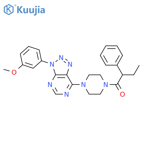 1-{4-3-(3-methoxyphenyl)-3H-1,2,3triazolo4,5-dpyrimidin-7-ylpiperazin-1-yl}-2-phenylbutan-1-one structure