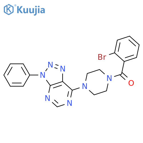 1-(2-bromobenzoyl)-4-{3-phenyl-3H-1,2,3triazolo4,5-dpyrimidin-7-yl}piperazine structure