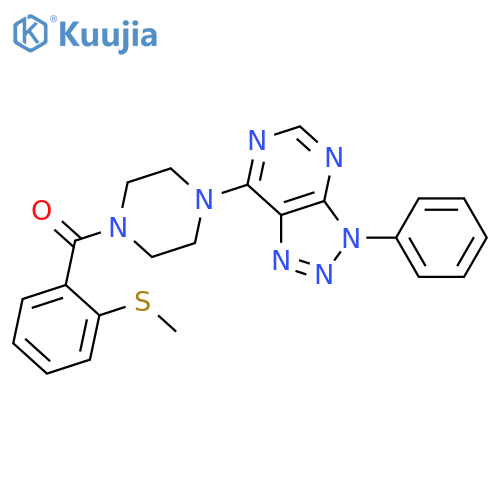 1-2-(methylsulfanyl)benzoyl-4-{3-phenyl-3H-1,2,3triazolo4,5-dpyrimidin-7-yl}piperazine structure