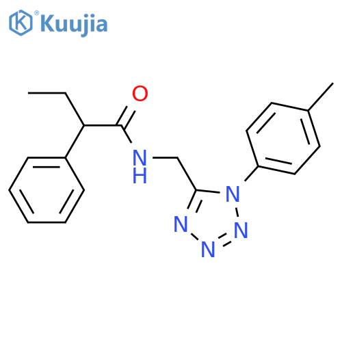 N-{1-(4-methylphenyl)-1H-1,2,3,4-tetrazol-5-ylmethyl}-2-phenylbutanamide structure