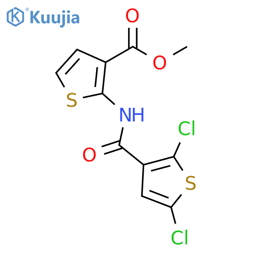 methyl 2-(2,5-dichlorothiophene-3-amido)thiophene-3-carboxylate structure